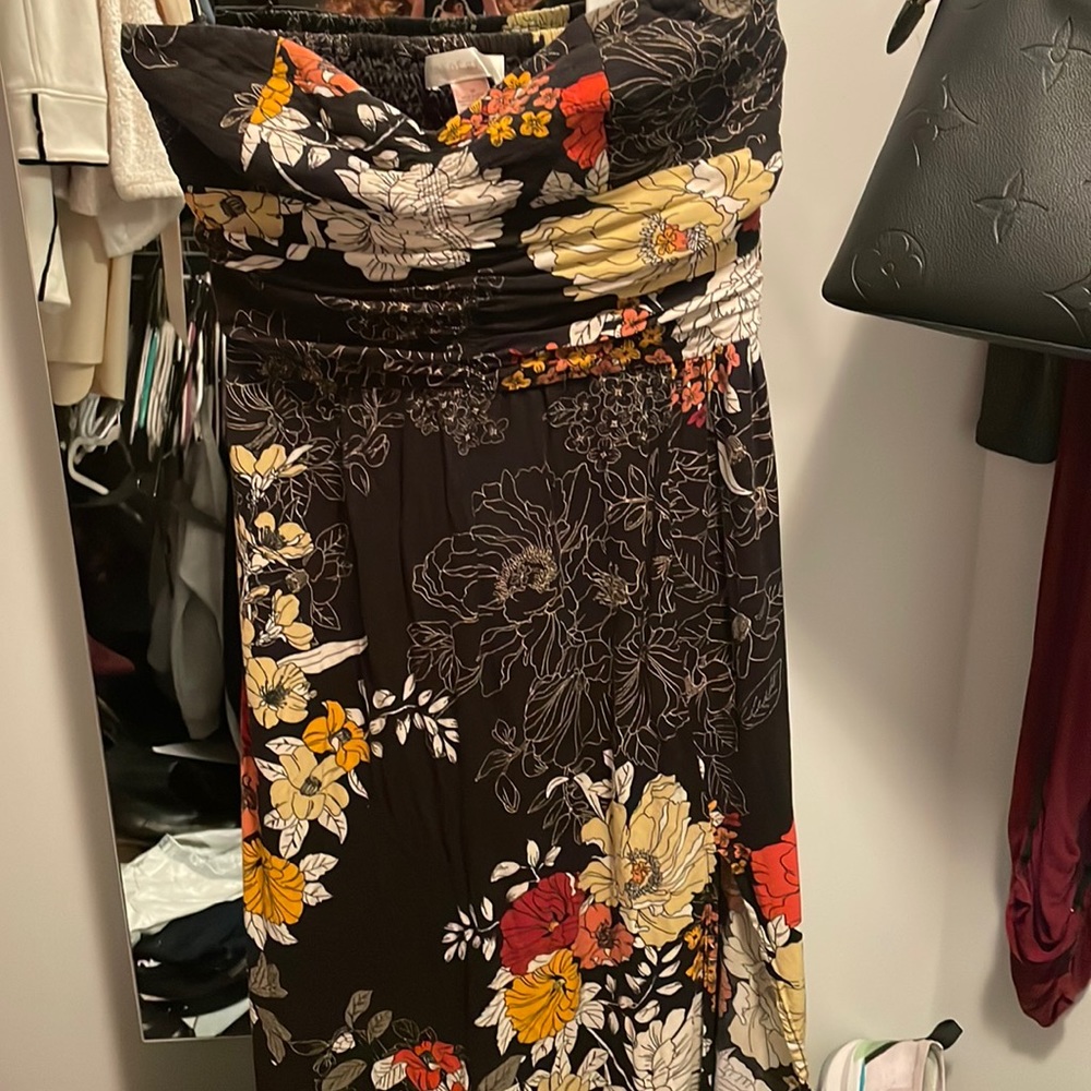 Back floral maxi dress